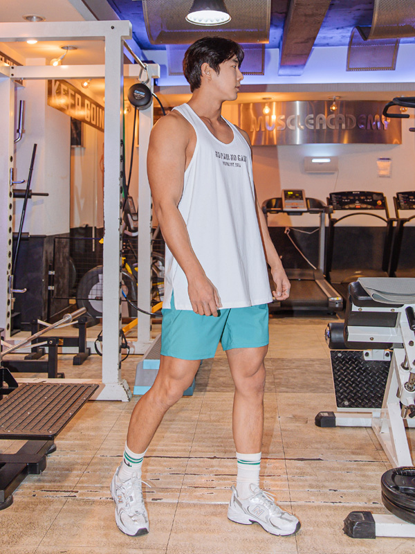 (L-5XL)<br>노페인노게인 侧缝 模态的 헬스나시<br><font color="#072c81"><B>[ W.DNA ]</B></font>