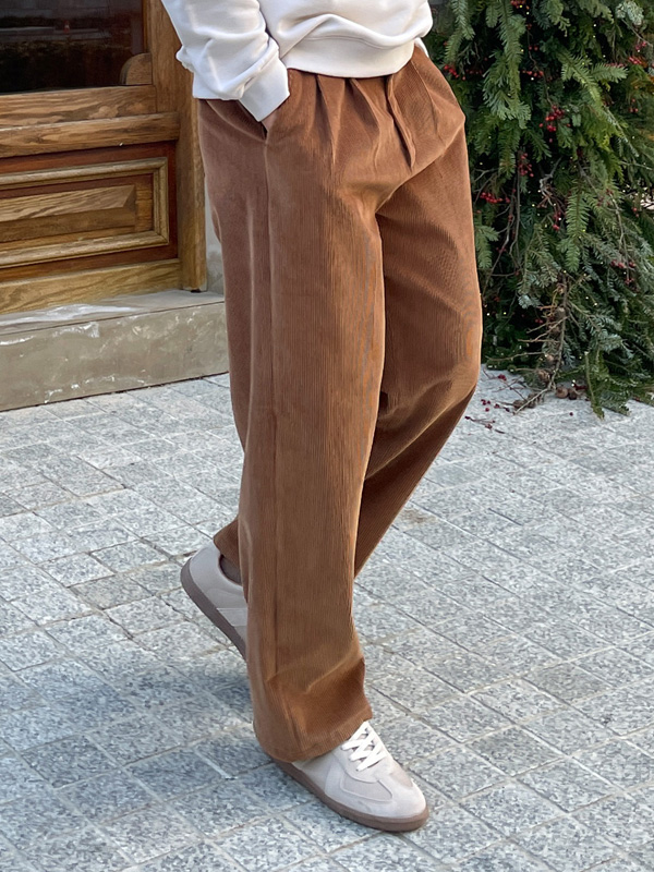 (M-6XL)<BR>휴겟 魔法绑带 半宽配合 宽松长裤 S86