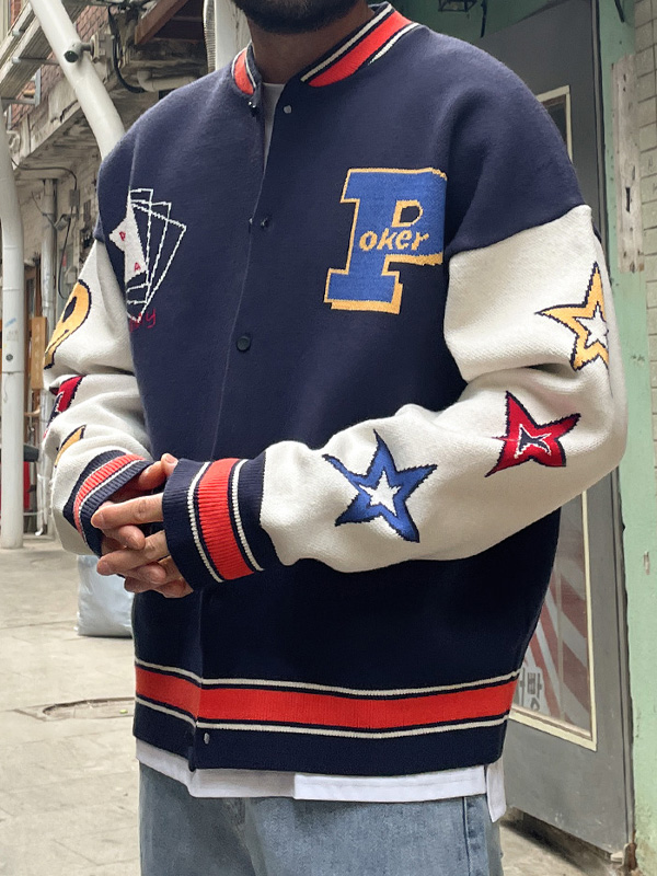 (XL-6XL)<BR>도니브리 니트배색점퍼