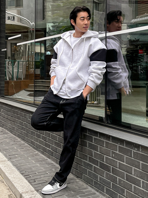 (XL-6XL)<BR>포유크 带帽拉链