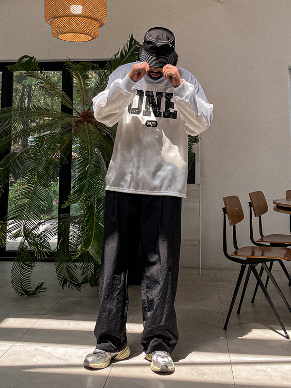 (L-5XL)<BR>더록 半宽配合 带状货裤