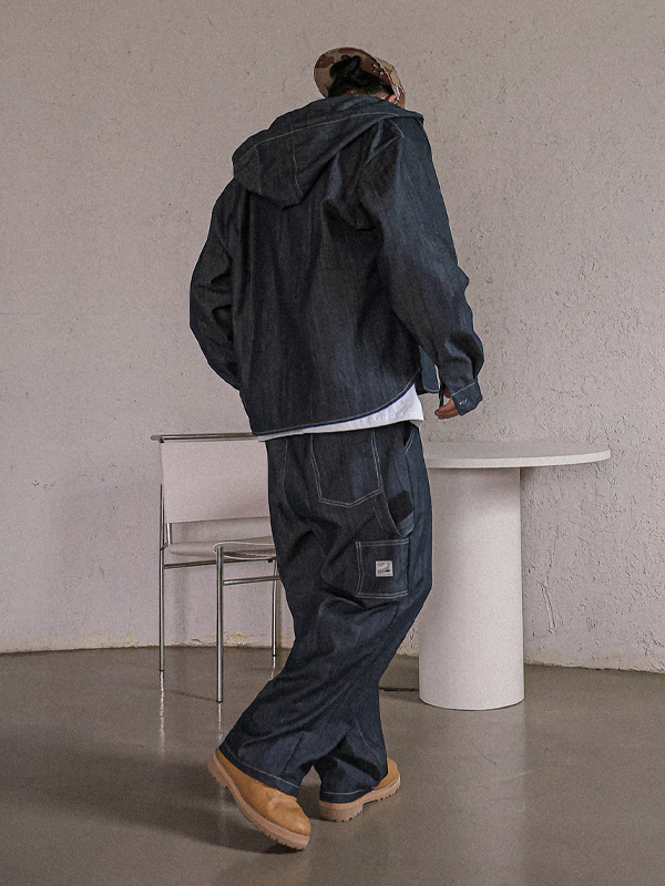 (L-5XL)<BR>마로이 半宽配合 无洗牛仔裤 松紧带裤