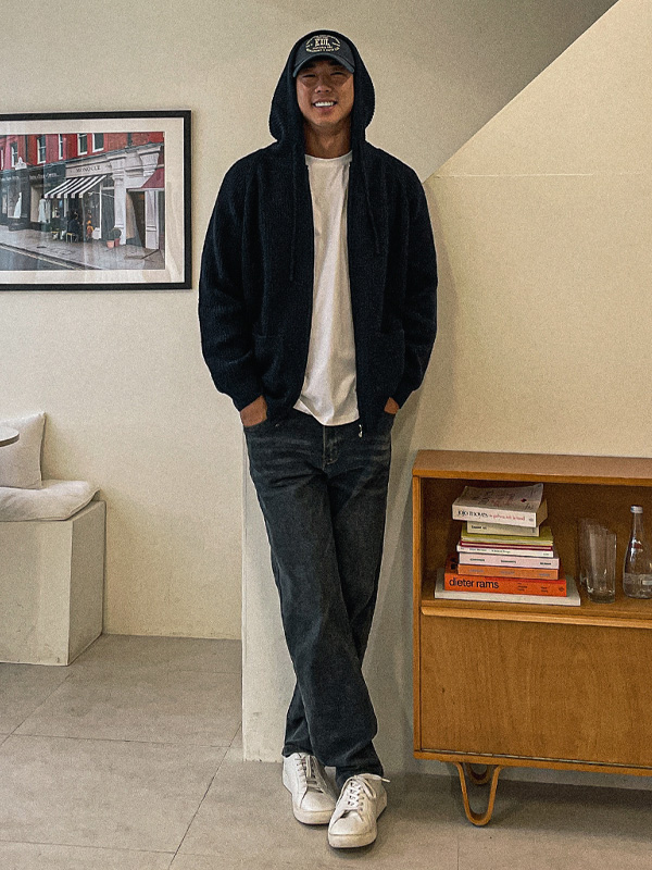 (XL-6XL)<br>바카리 针织连帽拉链 S001