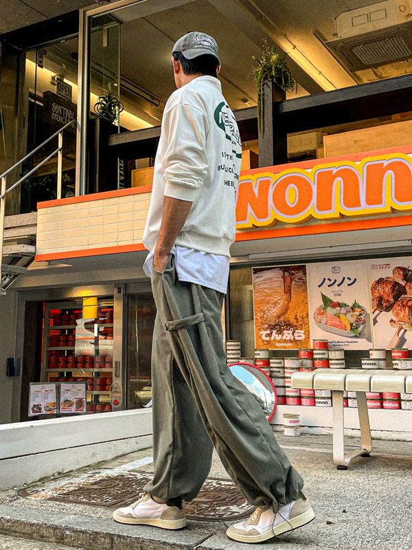 (L-5XL)<BR>우너스토 广泛适用 골덴밴딩팬츠