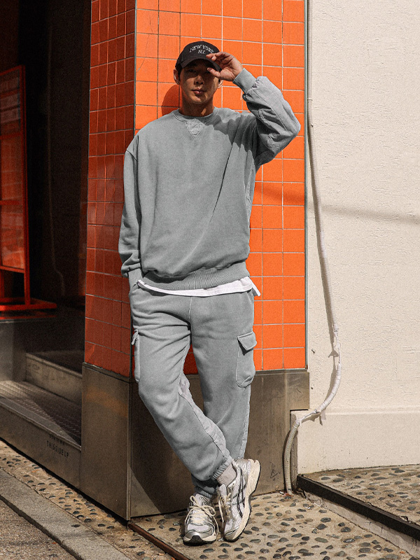 (XL-6XL)<BR>모티차노 颜料 퀼팅기모맨투맨