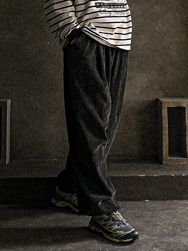 (XL-6XL)<br>미타티 广泛适用 颜料 골덴밴딩팬츠