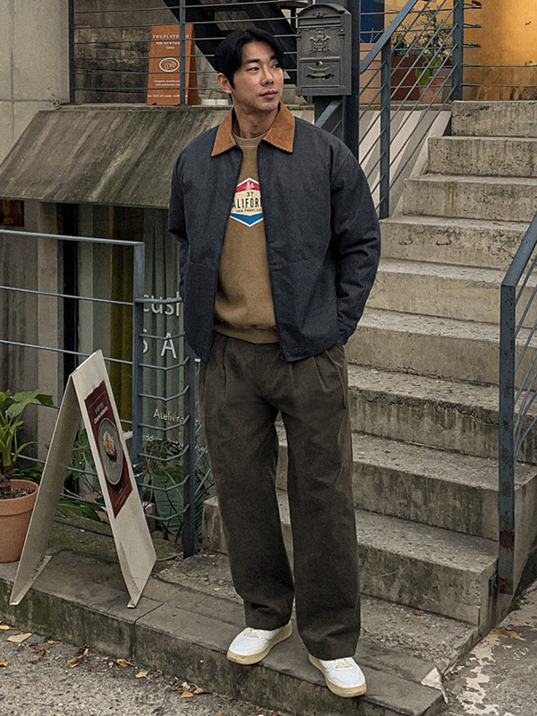 (XL-4XL)<BR>토크라치 배색점퍼