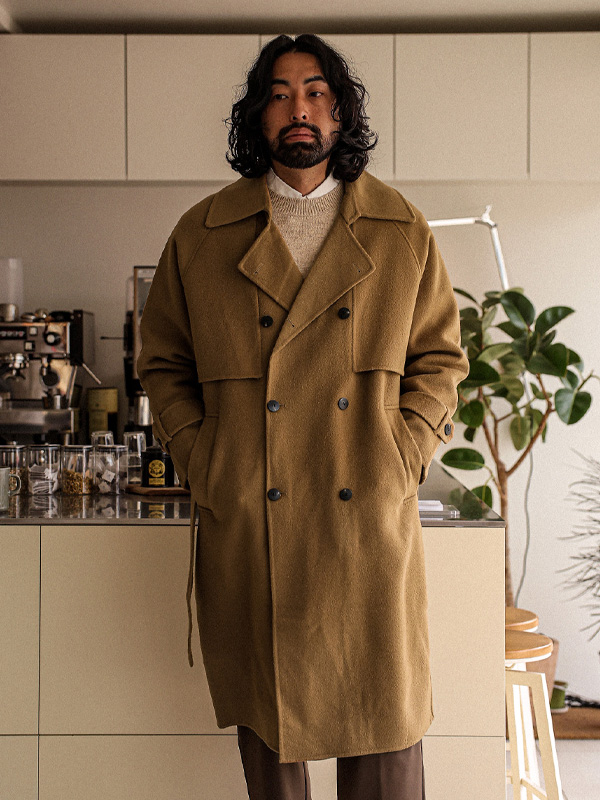 (L-6XL)<br>라우티시 手工制作 더블羊毛코트(羊毛100%) 9059