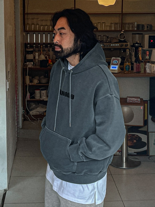 도다마피 颜料 带帽T恤