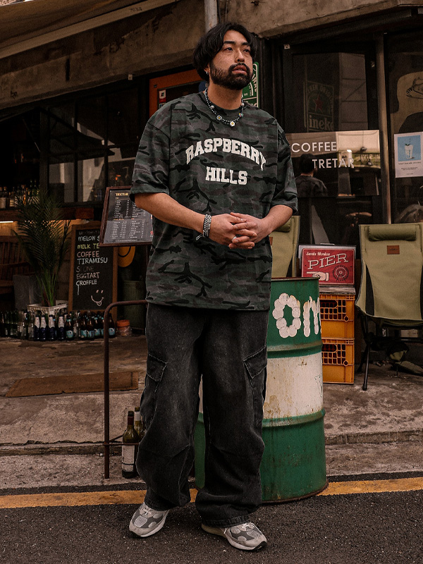 (XL-6XL)<BR>미타칼 半宽配合 货运牛仔布 松紧带裤 RA-1082