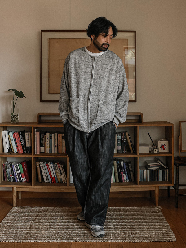 (XL-4XL)<BR>노르코마 肋纹针织品 开衫