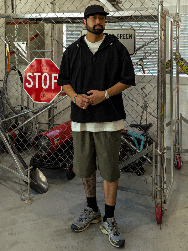 (L-4XL)<br>마즈루나 尼龙 반팔후드