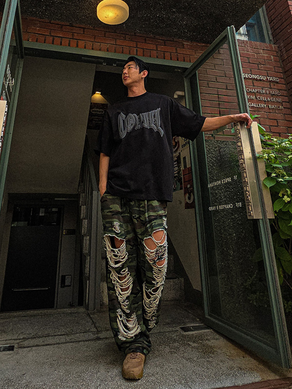 (XL-6XL)<BR>보로도마 半宽配合 松紧带裤