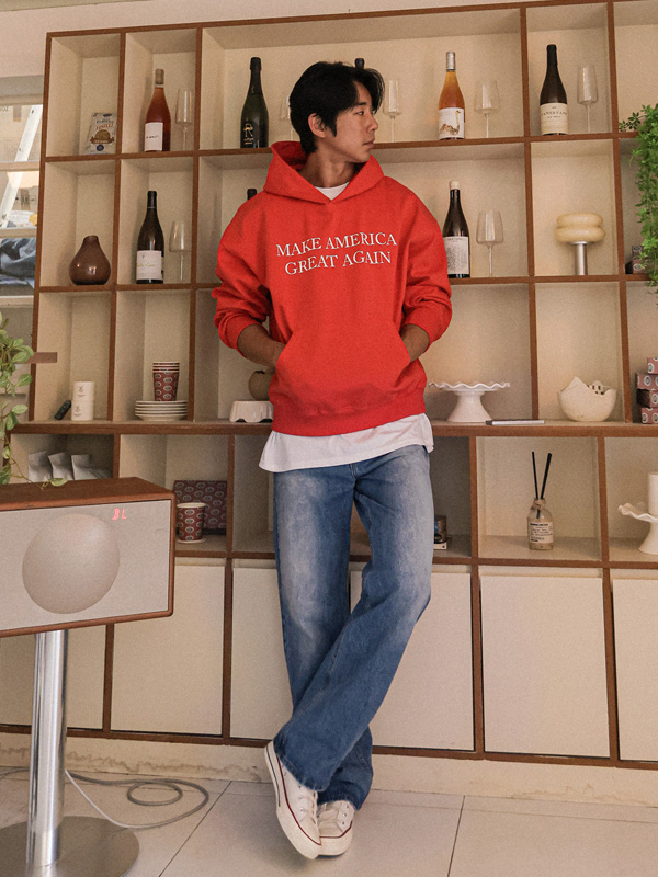 (3XL-6XL)<BR>아카저 带帽T恤