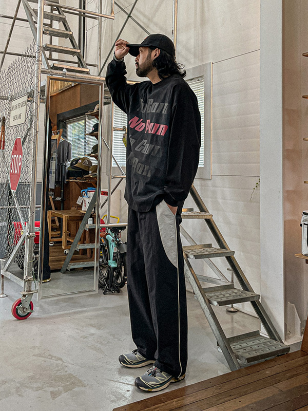 버런더 半宽配合 松紧带裤