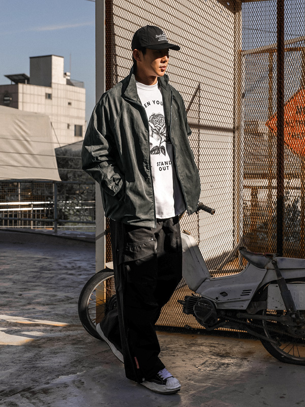 (L-5XL)<BR>아드주드 广泛适用 사선카고 松紧带裤 058