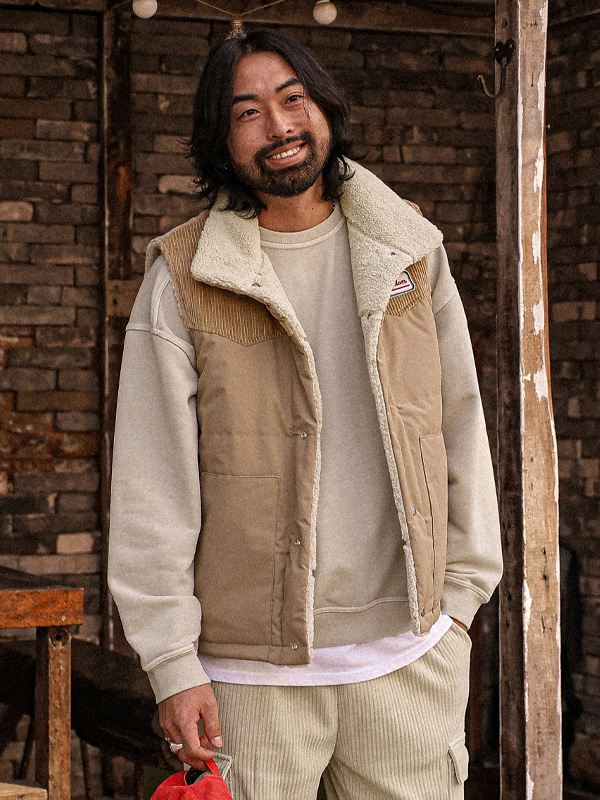 (L-5XL)<br>히치코 羊毛 양면조끼