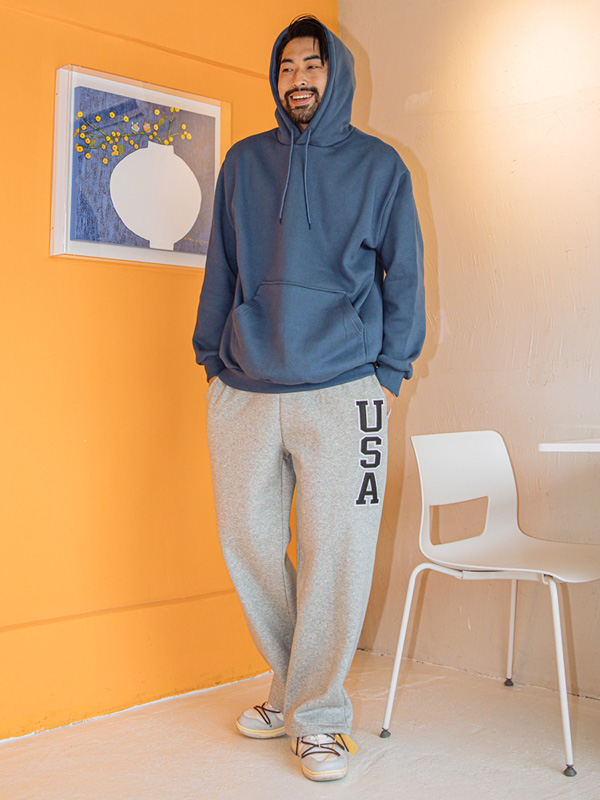 (L~5XL)<br>나반드 무지 羊毛连帽衫