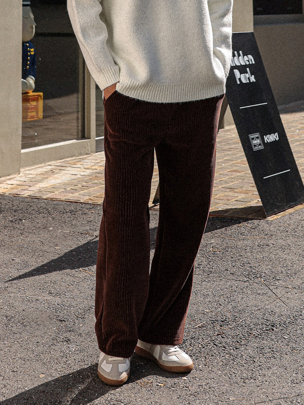 (M-4XL)<BR>파야코 半宽配合 골덴밴딩팬츠 808