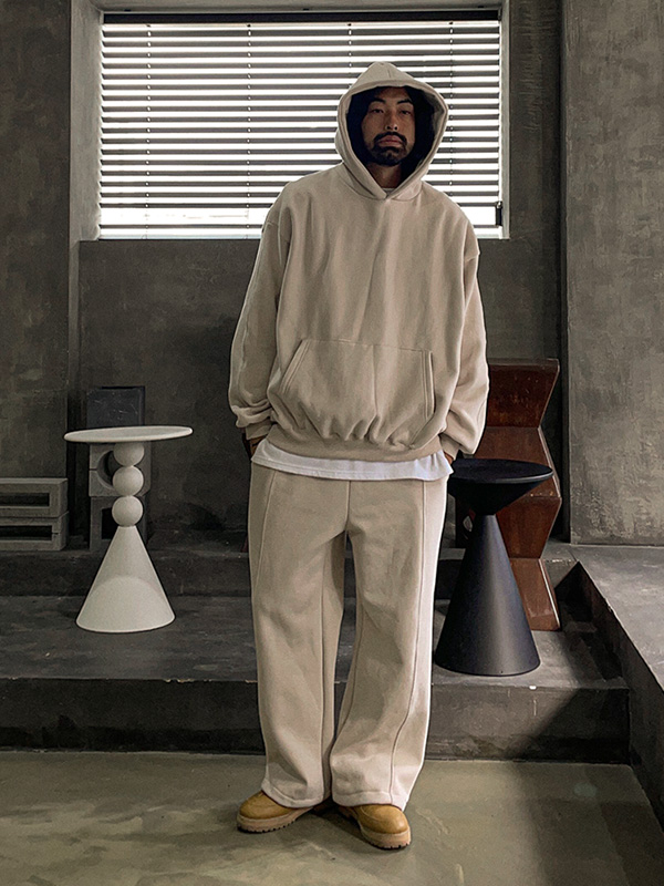 (XL-6XL)<BR>모르피버  羊毛连帽衫+카찬라 半宽配合  기모밴딩팬츠