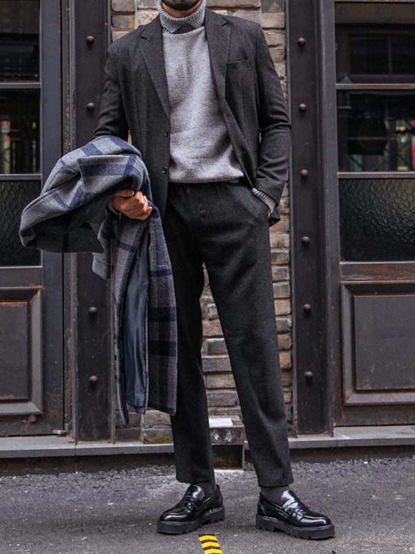 (S~5XL)<BR>보라스 宽松长裤