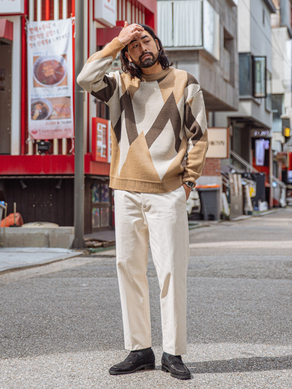 (L~5XL)<br>데이드 圆形针织品