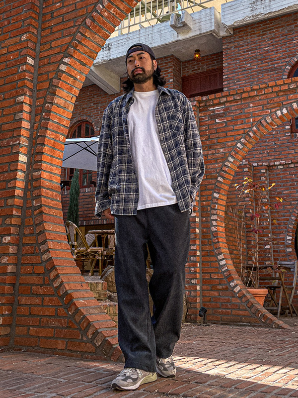 (L-5XL)<BR>리아노바 格子衬衫 N001