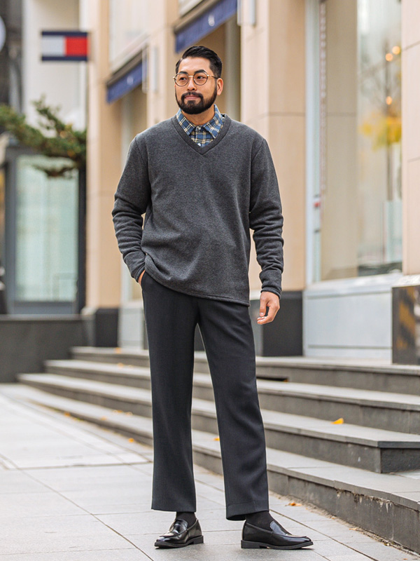 (M-5XL)<br>진심 어린 발열 V넥 긴팔티<br><font color="#098a09"><B>기장선택 (基础,长款+6cm)</B></font>