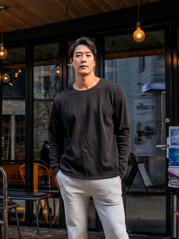 (M-5XL)<br>덥다 더워! 라운드티<br><font color="#098a09"><B>기장선택 (基础,长款+8cm)</B></font>