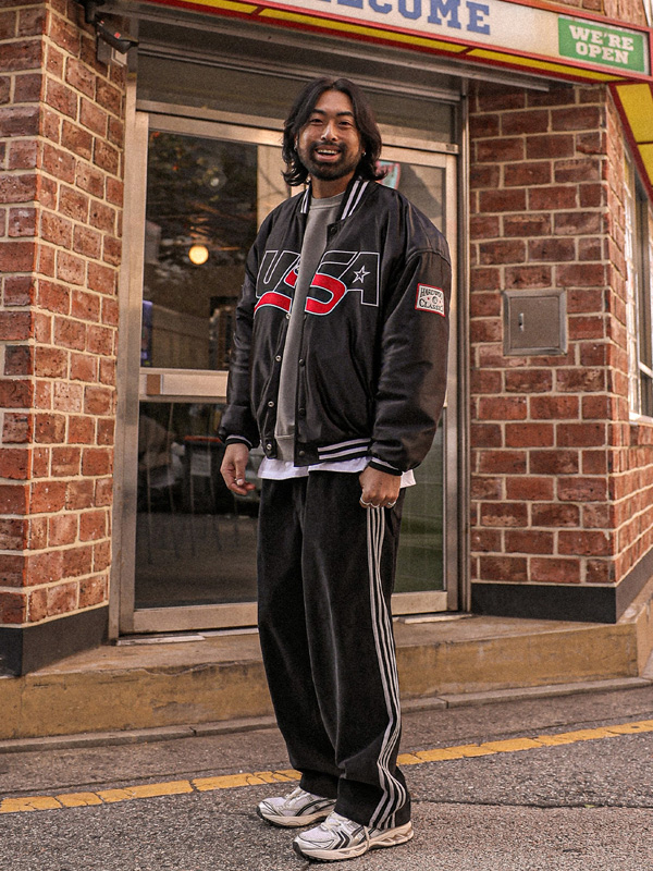 (L-4XL)<BR>고빈드 广泛适用 골덴밴딩팬츠