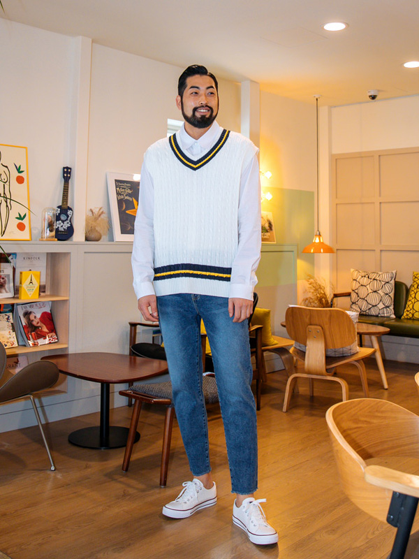 (L-4XL)<BR>바이클 配色 马甲