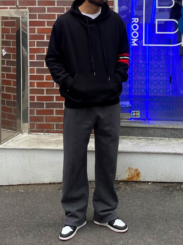 (L-5XL)<BR>탄키 半宽配合 절개트레이닝 기모팬츠