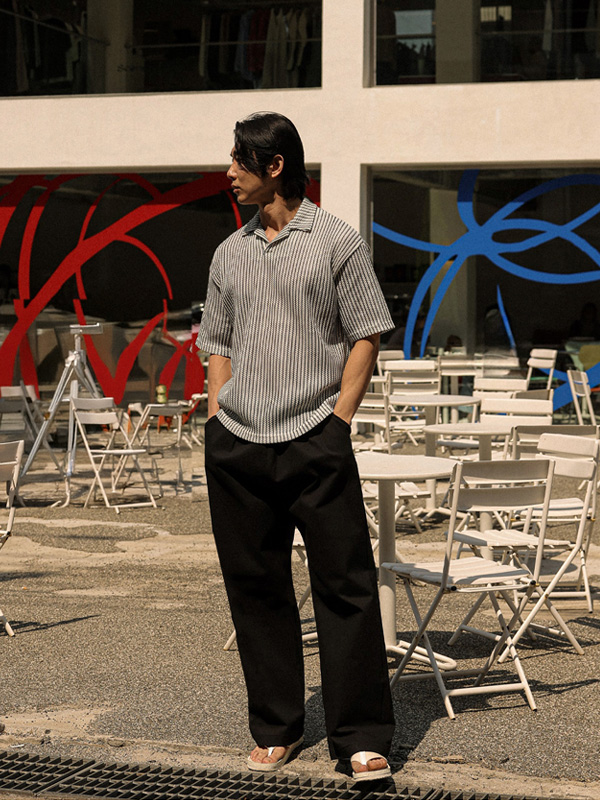 (M-4XL)<BR>아타라나 半宽配合 松紧带裤