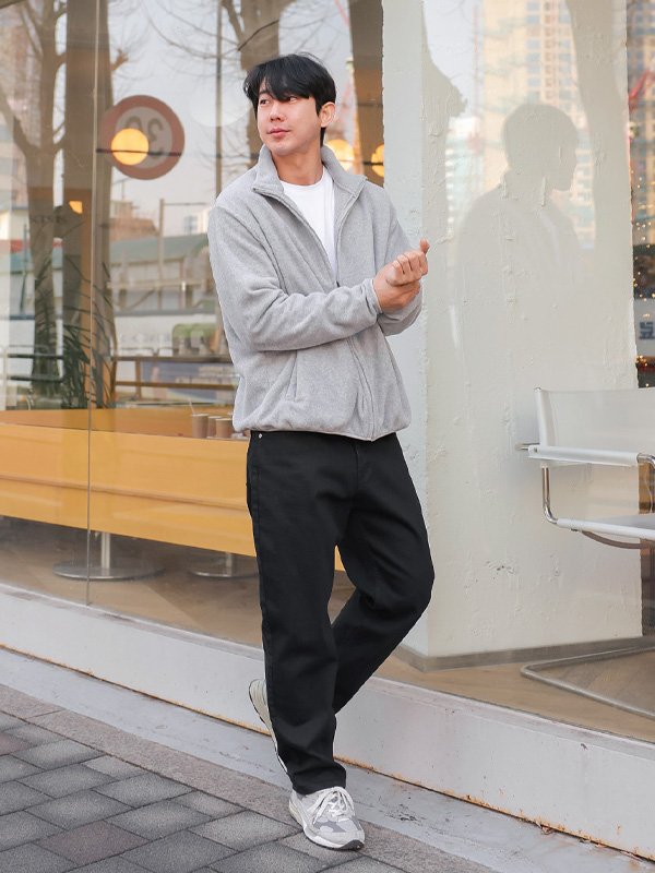 (M-4XL)<BR>훈훈해 拉链卫衣