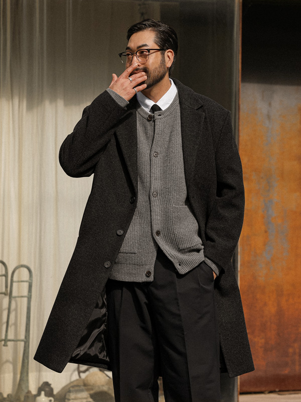 (L-4XL)<BR>에스피냐 羊毛 长款大衣