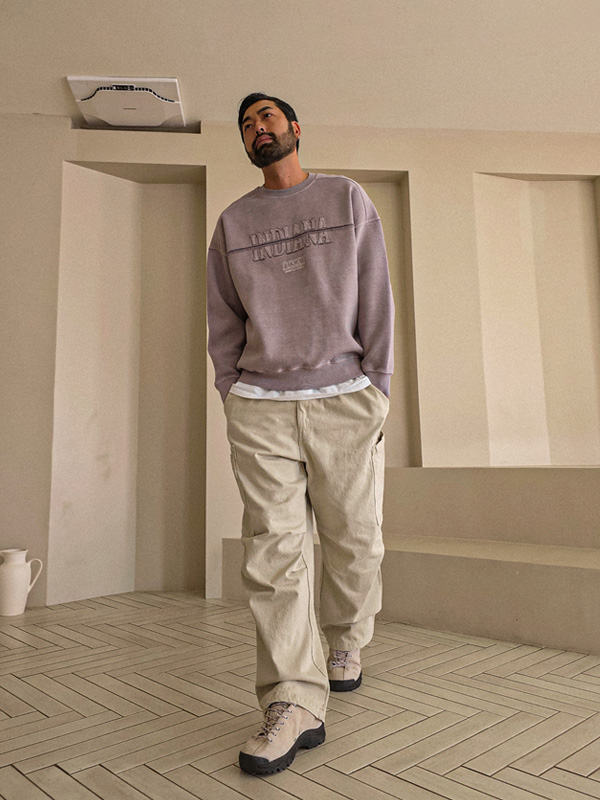 콘코론 半宽配合 货物松紧带裤