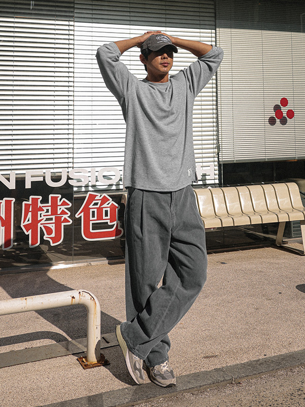 (L-5XL)<BR>하비턴 广泛适用 松紧带裤 Z1443