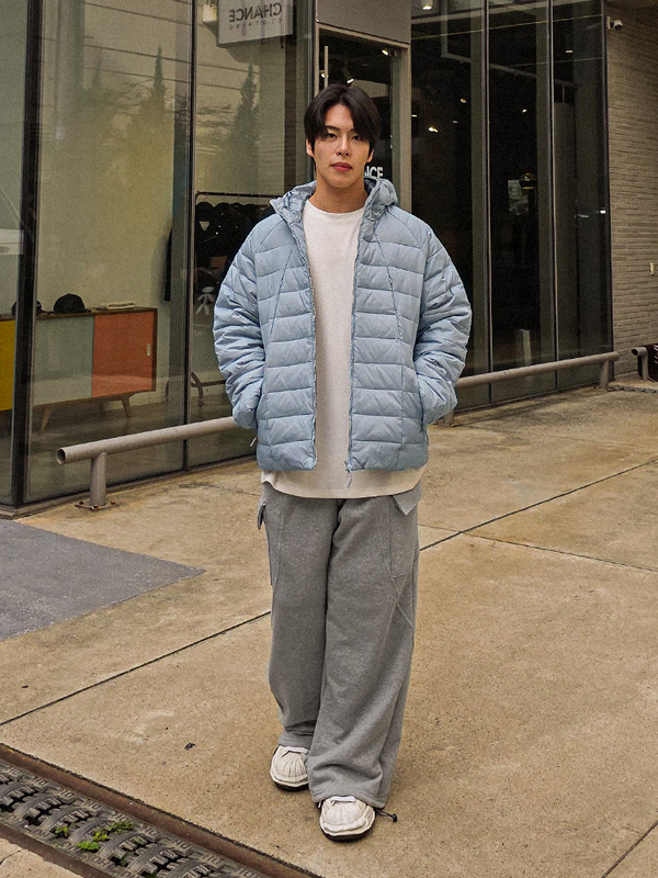(L-4XL)<BR>포르핑 鸭绒 후드경랑패딩