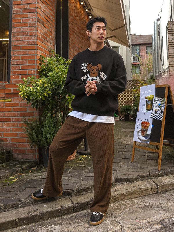 (L-3XL)<br>자르콘 标准配合 골덴밴딩팬츠