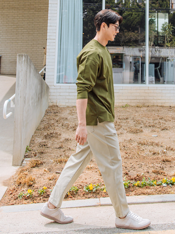 (L-5XL)<br>타기니 普里米亚姆·科顿 剪裁长袖连体衣