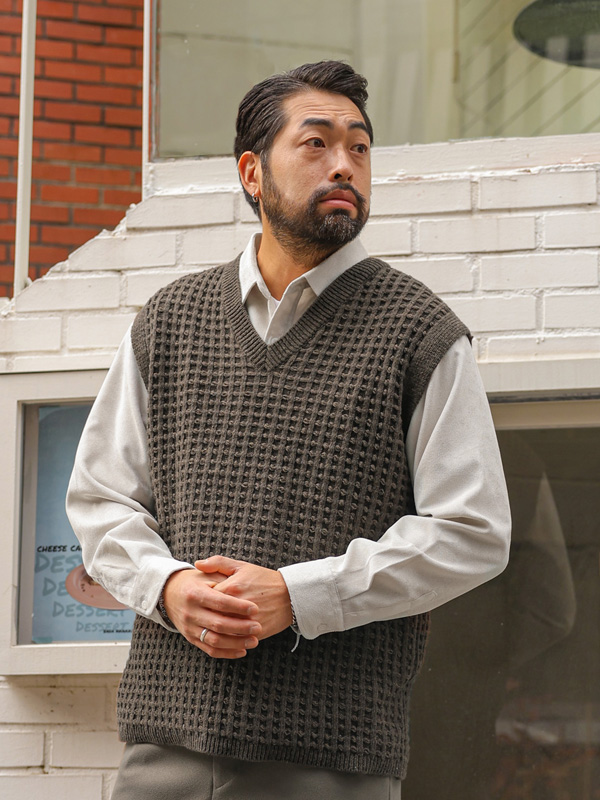 (L~5XL)<BR>벌집스 针织马甲