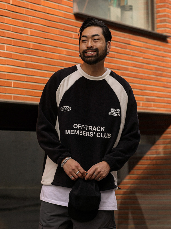 오프트랙 绒毛 长袖t恤