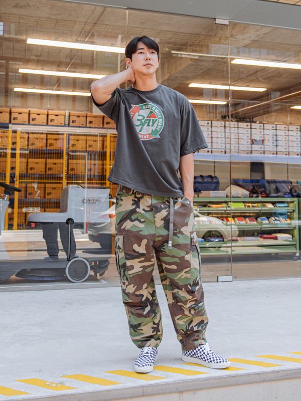 (L-4XL)<BR>프리어 货物松紧带裤 6007