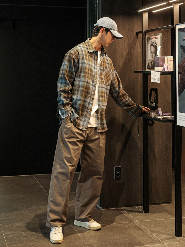 (L-6XL)<br>자다카 格子衬衫 2293