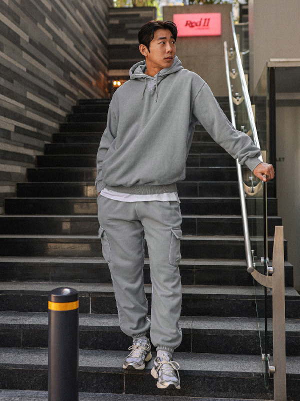 (XL-6XL)<BR>놀사츠 颜料 运动服 퀼팅조거 기모팬츠