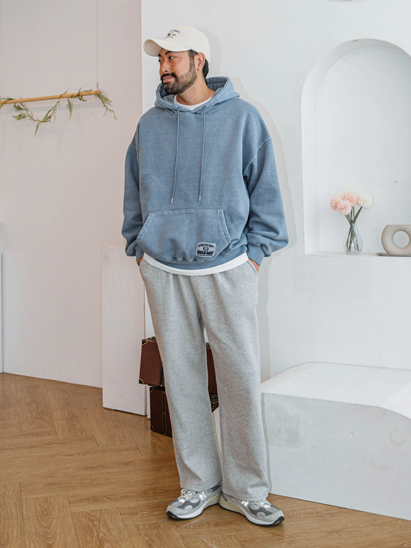 (L-4XL)<BR>미토프 원턱와이드 运动服裤子(안감기모)