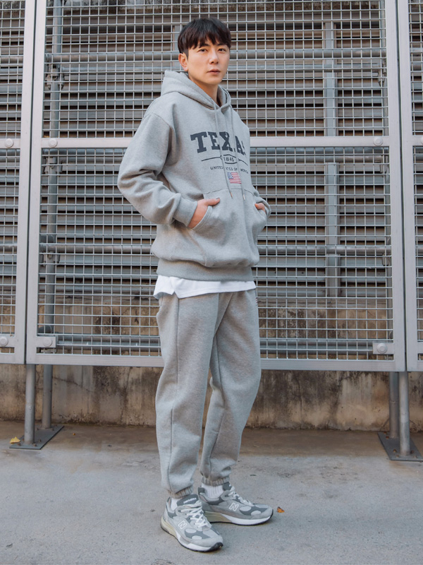 (XL~5XL)<BR>모히토 羊毛连帽衫+카산 运动服 기모팬츠