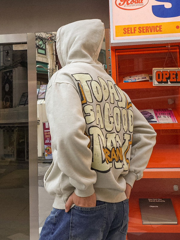 단타치 颜料 羊毛连帽衫