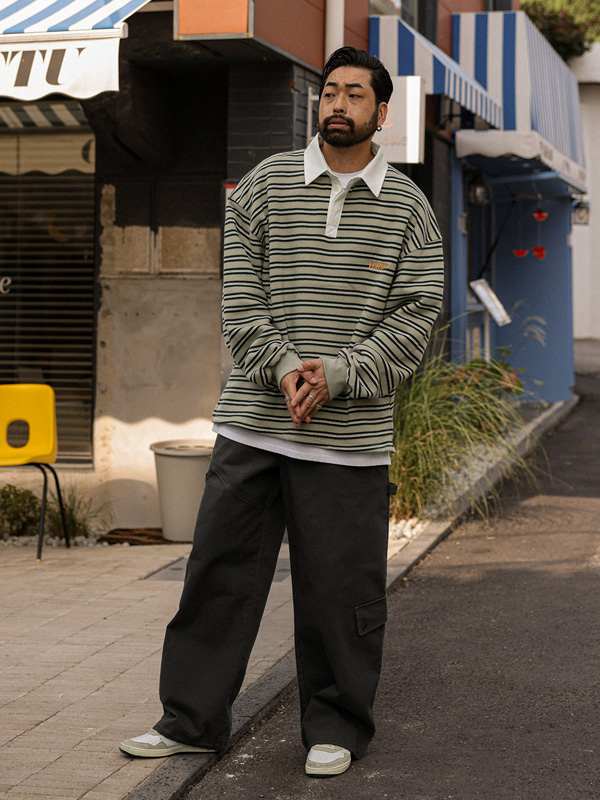 와이비 양기모 领 长袖t恤