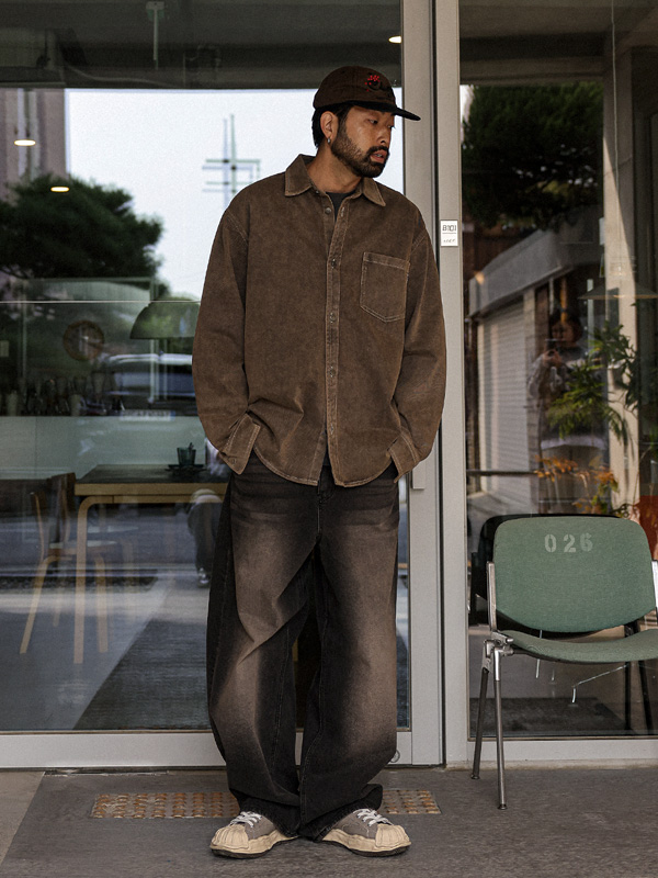 (XL-6XL)<br>카탈드 颜料 워크셔츠